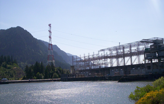 From atop the dam